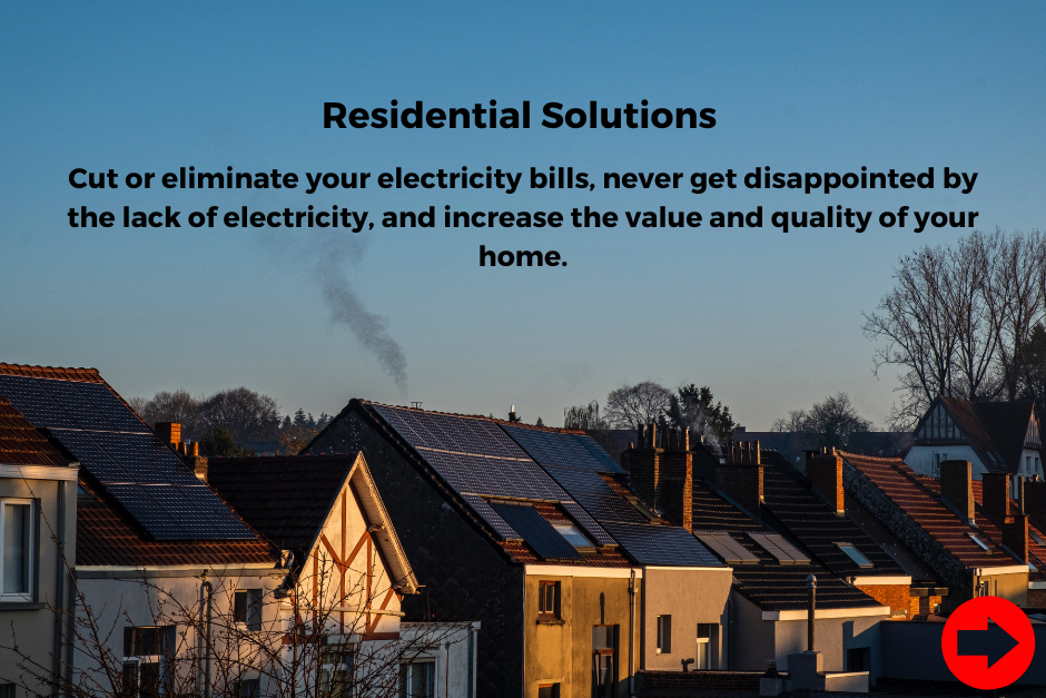 This image describes the residential solutions page on the grinsor energy website